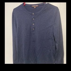 Michael KorsLong Sleeve Button up Crew Neck